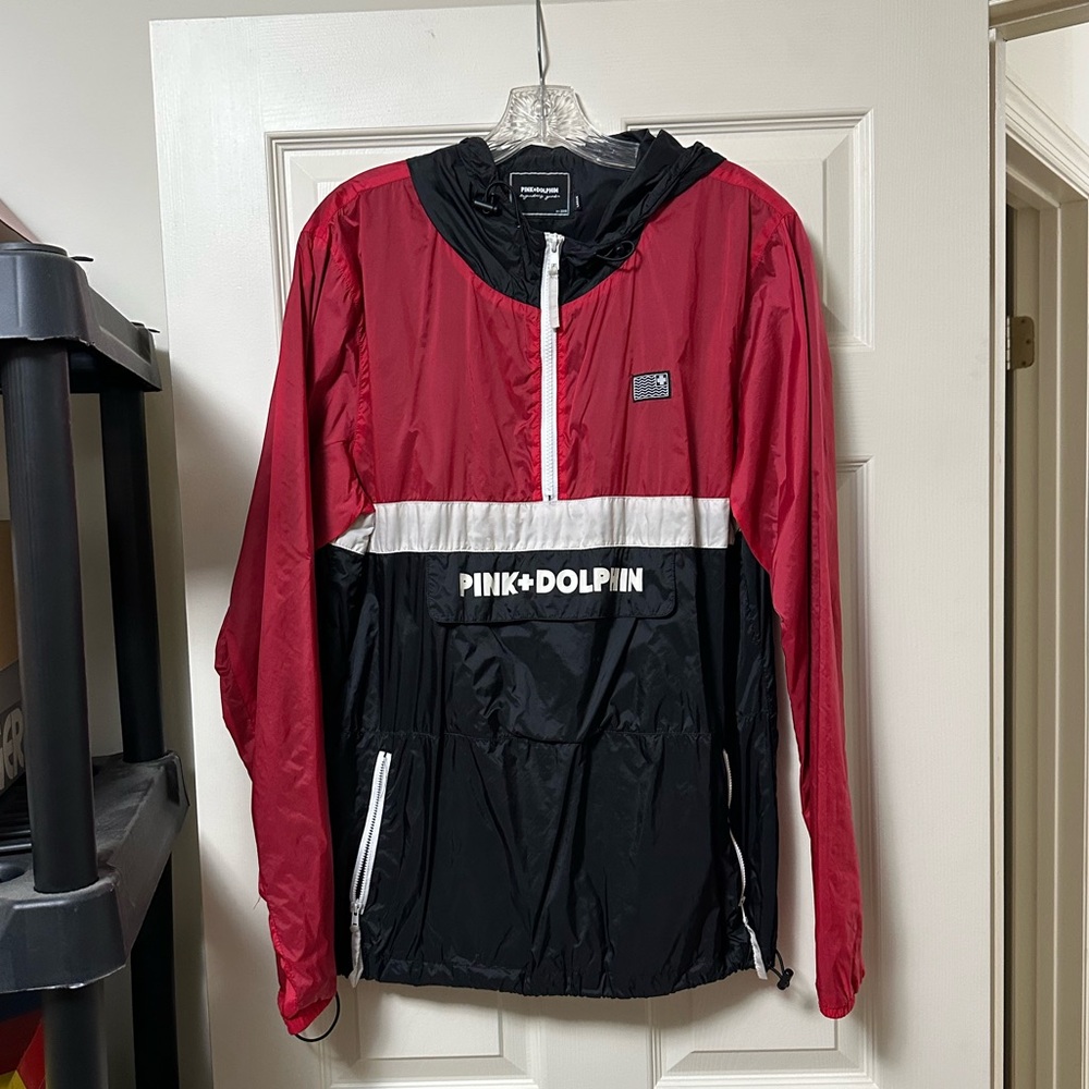 Men’s rain coat jacket pink dolphin fashion men’s large